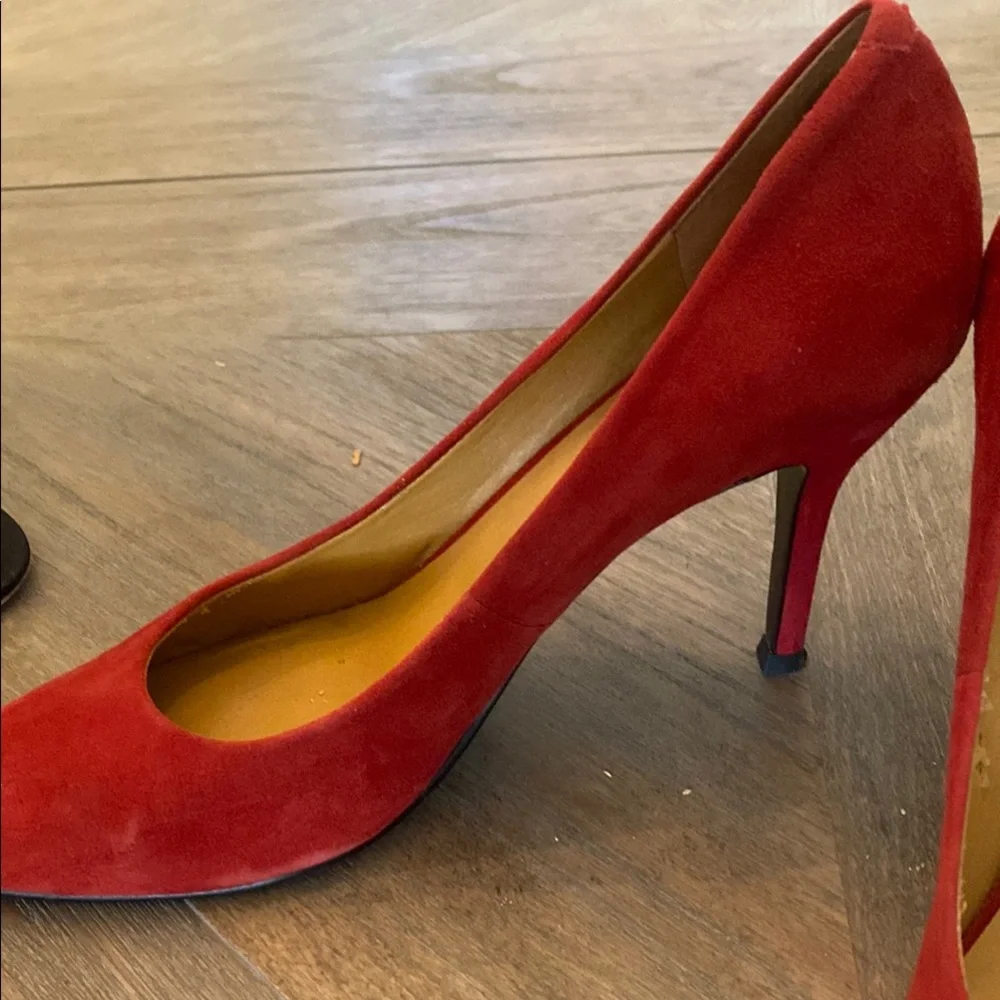 Nine West Red Suede Pumps - Picture 9 of 10
